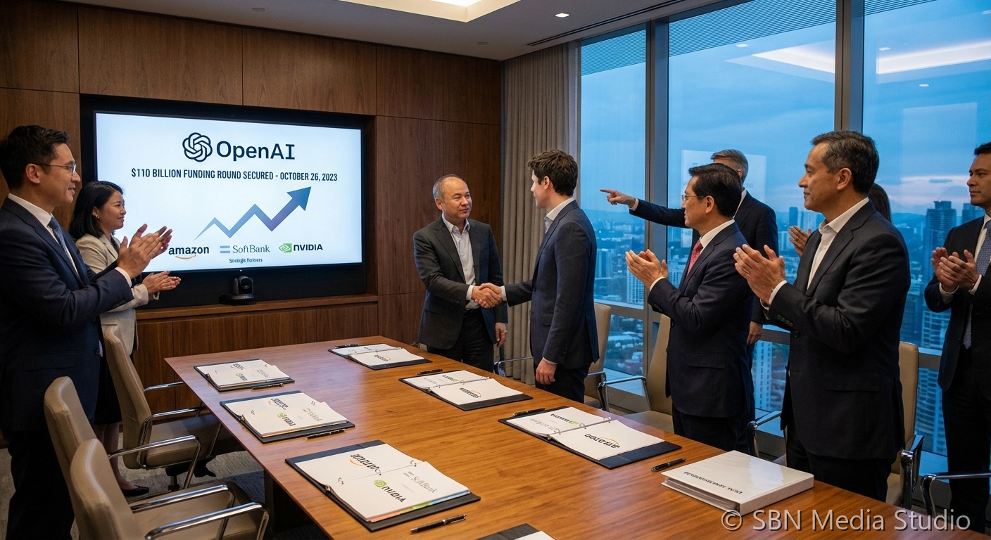 OpenAI Closes Record $110B Funding Round Led by Amazon, SoftBank, and NVIDIA — Valued at $840B